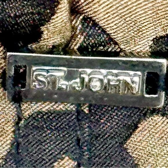 ST. JOHN ANIMAL PRINT METALLIC BROWN AND BLACK JACKET MEDIUM - Picture 12 of 13